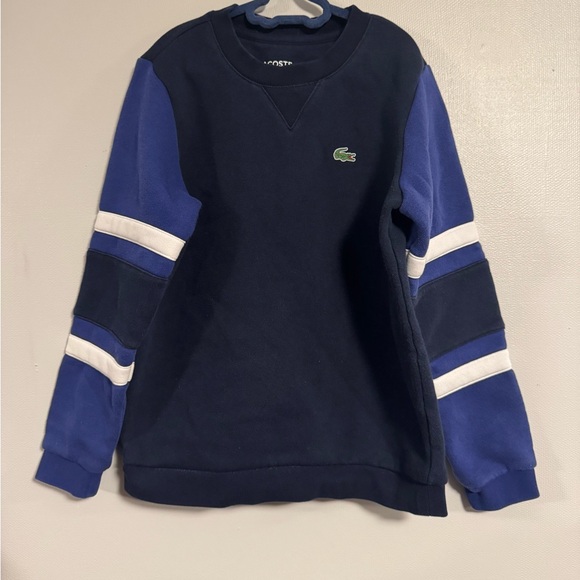 Lacoste Kids Sweatshirt in Navy and Royal Blue Size 8 - Picture 3 of 5